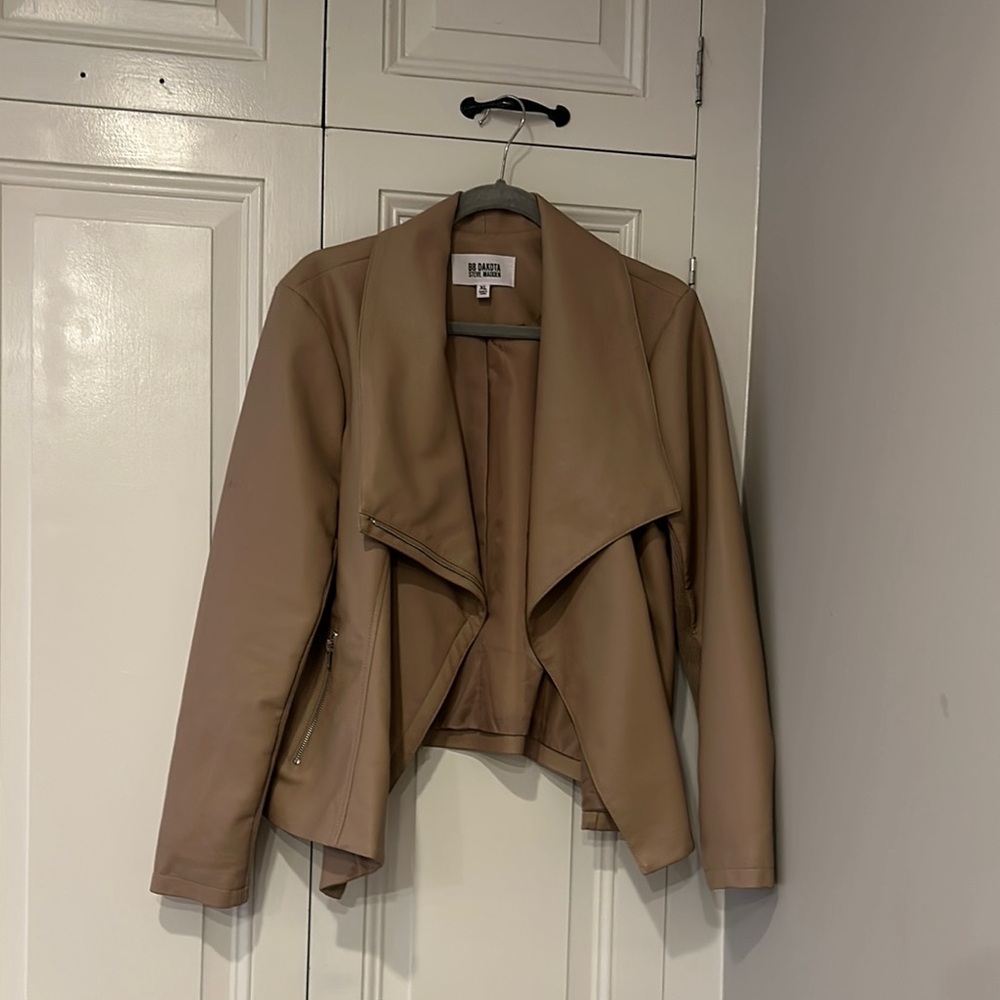 BBDakota Tan Faux Leather Jacket